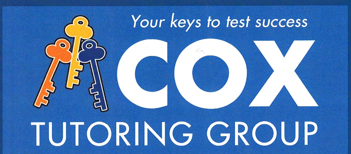 Official Cox Tutoring Group logo featuring three keys and the words Your keys to test success